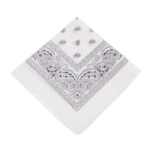 Pañuelo de Cachemira Extra grande para motoristas, pañuelo de cabeza en 8 colores, suave y ligero, disponible en EE. UU.: Blanco