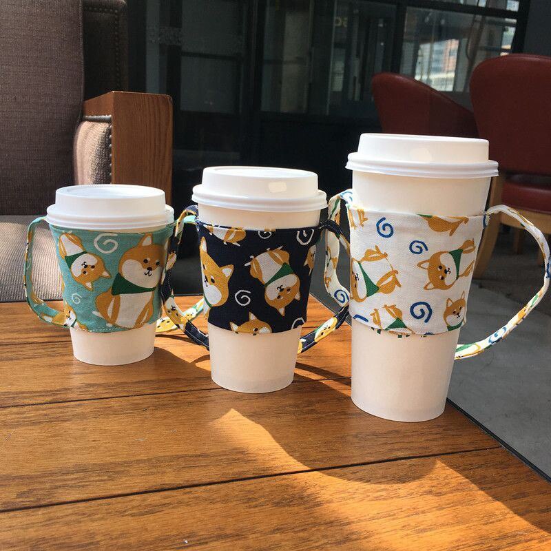 Milieuvriendelijke Drank Tas Draagbare Drank Tas Kleur Canvas Cup Set Drink Cup Tas Handgemaakte Cup Set Canvas Tas Thuis Organisator