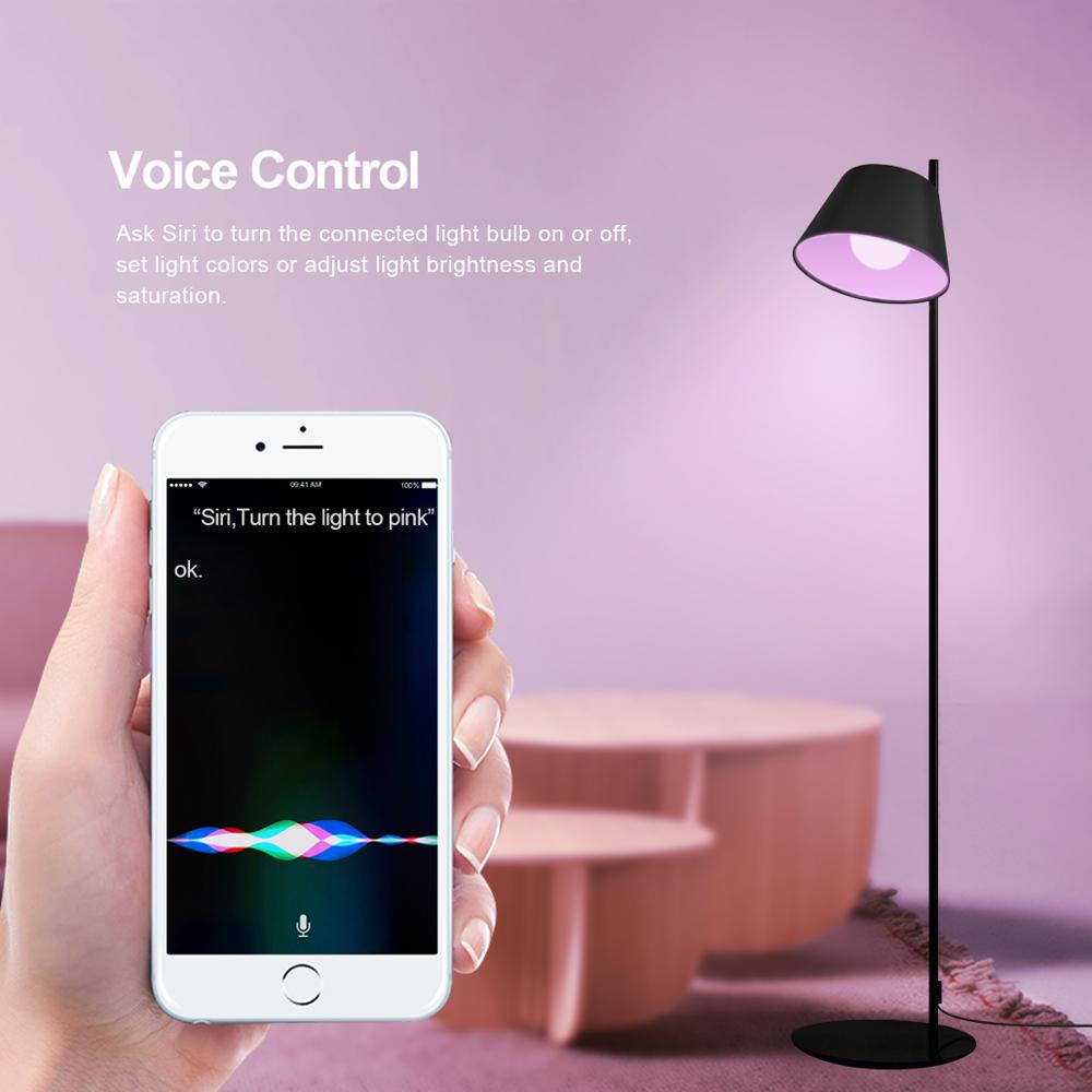 RGB Smart LED Bulb Homekit Siri Voice Control Lamp E27 Bluetooth LED Light Room Decor Lighting Remote Control Lamp Indoor