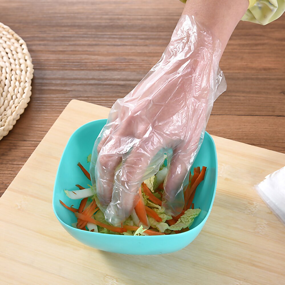 Wegwerphandschoenen voedselveilig plastic wegwerp keuken huisdecoratie pe en niet-giftig 100 stuks