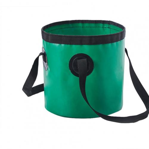 Cubo plegable de gran capacidad de 10L/20L, contenedor de almacenamiento de agua para viaje, Picnic y Camping, impermeable de PU: Green 20l