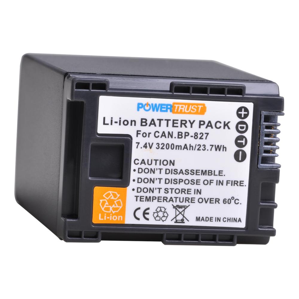 3200mAh BP-827 BP 827 Battery for Canon XA10 HG20 HG21 LEGRIA HF M300 M306 M400 M406 G10 G25 S100 S200 S21 M32 HFG20