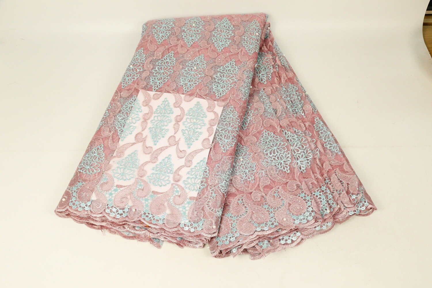 DIY Mesh Lace Fabric Embroidery Lace African Fabrics 5Yards Fabrics For Wedding Dress French Lace Fabric Women: color1