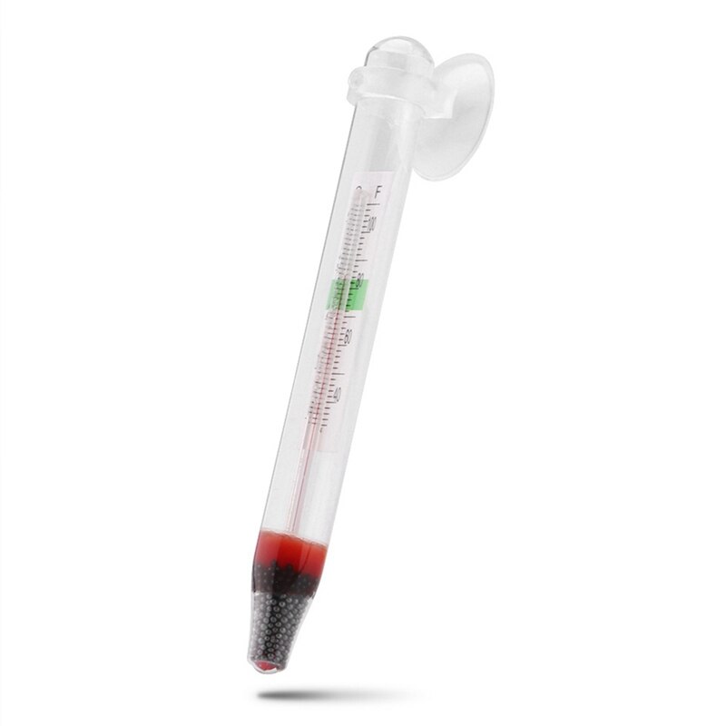 Aquarium Schwimm Thermometer mit Saugnapf Genaue Fisch Tank Glas Wand Einfache Schnell Lesen Thermometer für Fischzucht