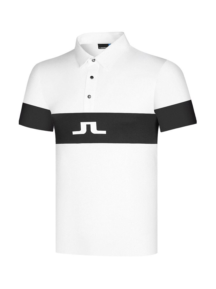 T-Shirt da Golf a maniche corte da uomo per abbigliamento da Golf estivo nuova camicia sportiva da esterno traspirante ad asciugatura rapida shipp gratuito: WHITE / L