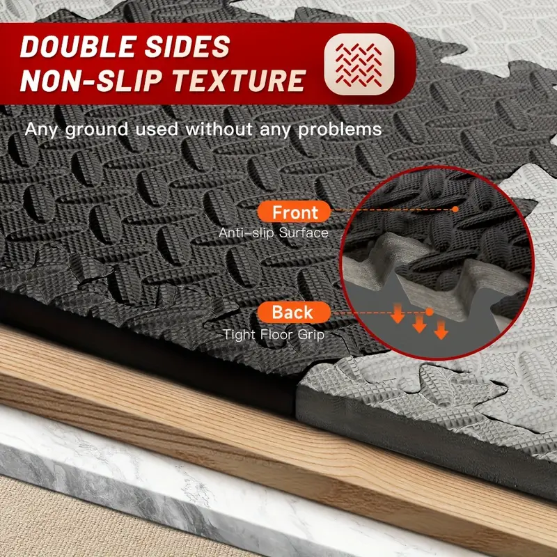 Alfombra de Fitness EVA Puzzle 8/16/24, estera de juego de espuma entrelazada para bebé, alfombra de Fitness de costura suave impermeable antideslizante sin BPA