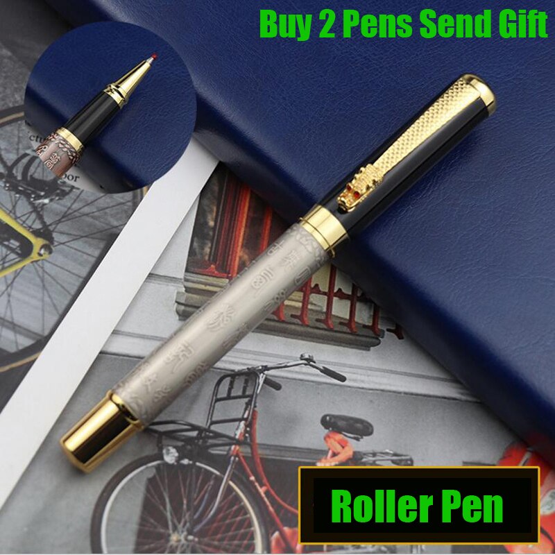 Brand Dragon Crystal Fountain Pen Luxury Metal Ink Pen Luoshi 598 Buy 2 Pens Send: Grey Roller pen