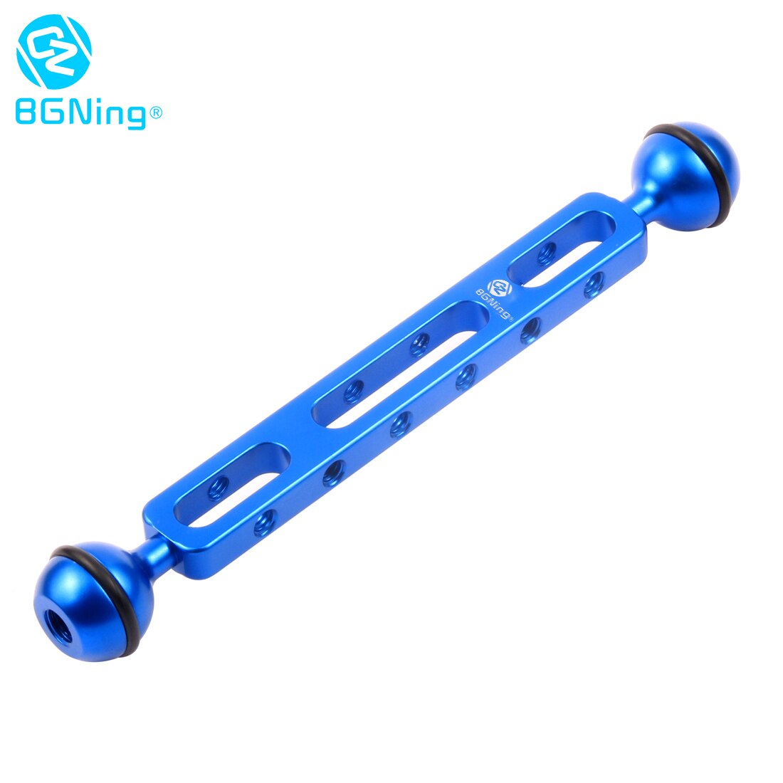 Bgning duikarm verlengstuk kogelgewricht verlengstuk onderwaterfotografie montagebeugel voor stroboscoop duiklamp lichtset: Blauw bgning-logo