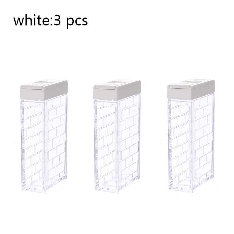 Transparent Spice Jar Set Salt and Pepper Seasoning Bottle Colorful Lid Kitchen Condiment Cruet Storage Container: white 3pcs