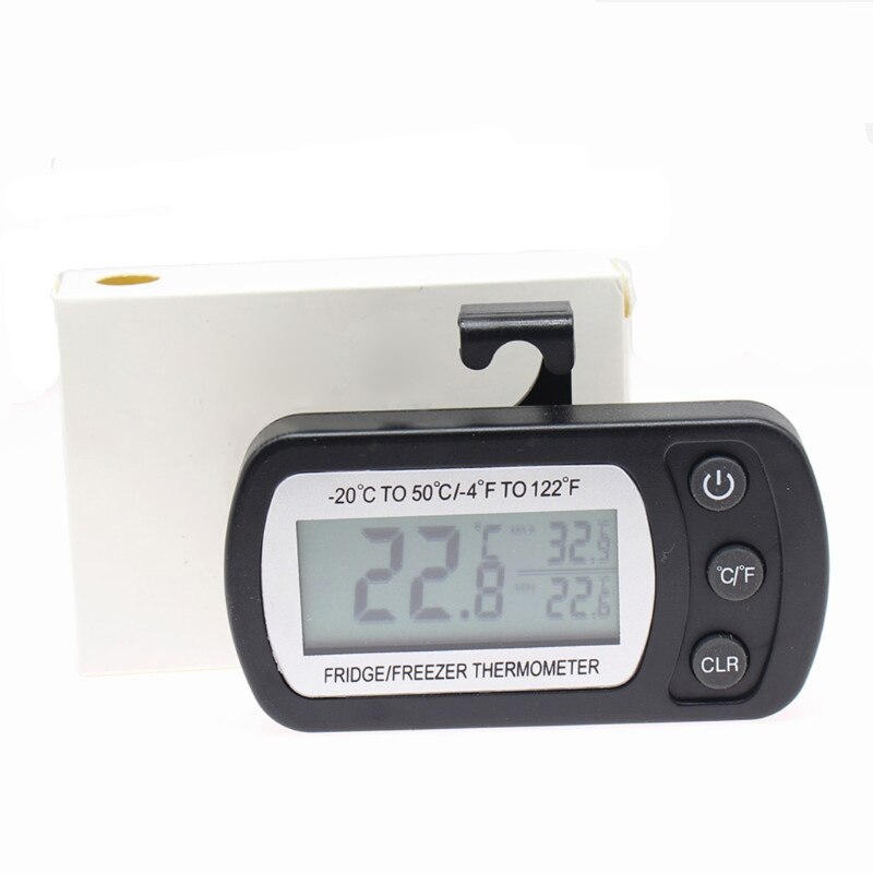 Waterproof Digital Refrigerator Thermometer Max/Min Record Function with Hook