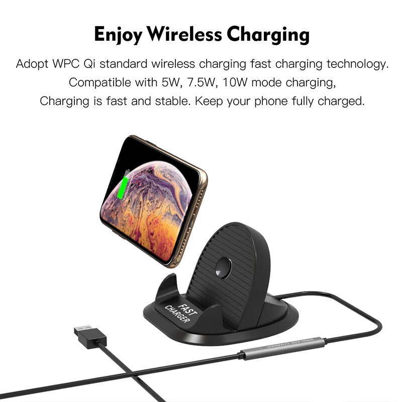 10W C9 Car Qi Wireless Charger Pad Fast Charging Dock Station Non-slip Mat Car Dashboard Holder Stand for iPhone X R