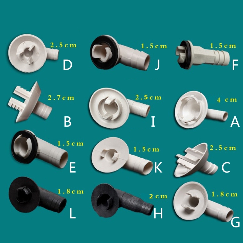 2pcs Universal Air Conditioner Drain Outlet Connector External Unit Drain Hose Connector Elbow Fitting Easy