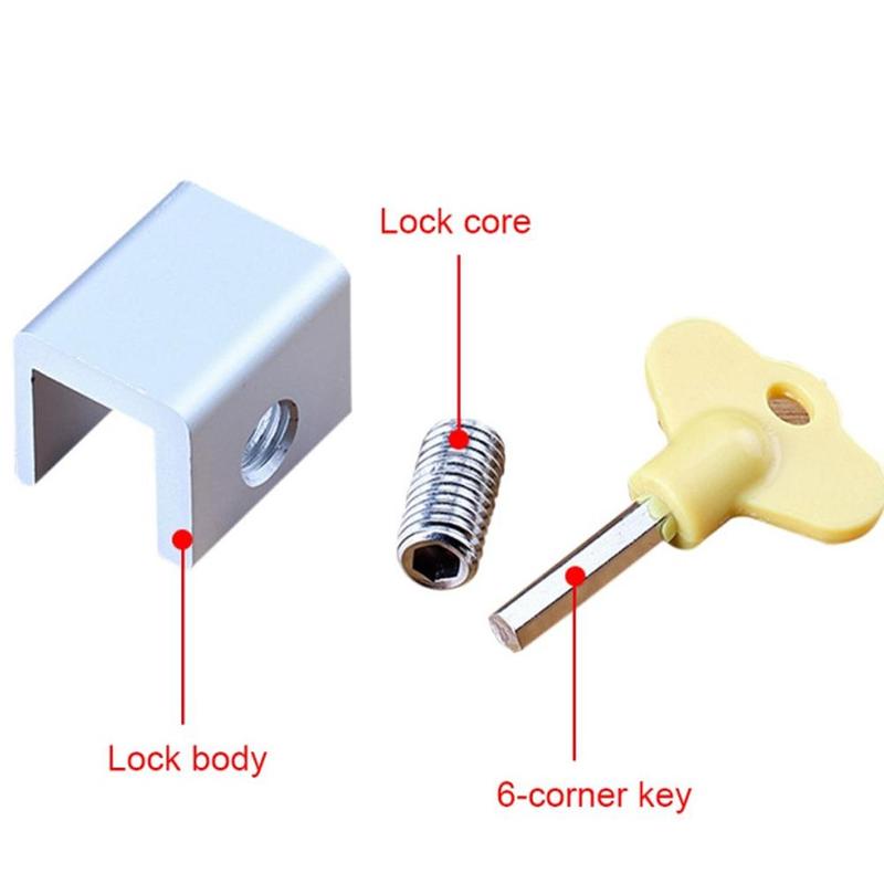 Deur En Raam Stopper Kind Window Lock Aluminium Plastic Stalen Deur En Raam Lock Pan Screen Lock