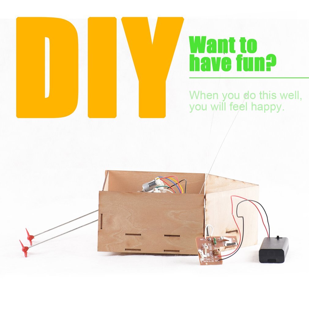 Diy Remote Control Boat No. 96 With Remote Control Scientific Educational Toys Diy Assembled Materials Package