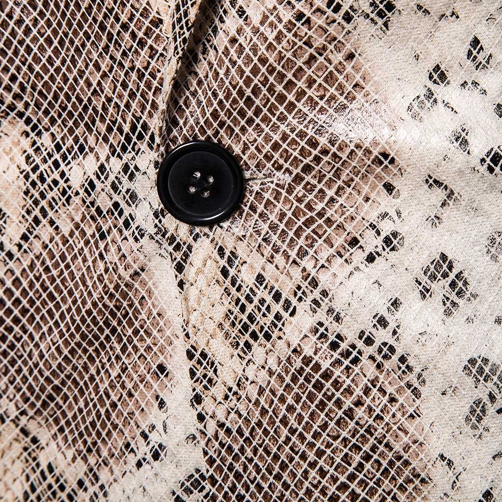 Vogue estilo coreano Sexy para hombres Delgado leopardo estampado pequeño traje de noche chaqueta de La Flor traje de noche Masculino