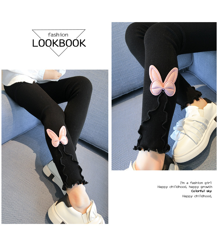 Ondergoed leggings meisjes kinderleggings grijs wit herfst schattige kleding