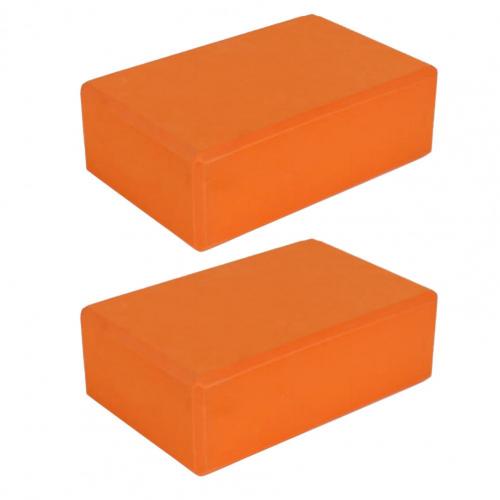 80% heiße yogablöcke (2 stück) aus hochdichtem eva-material, dehnungshilfe 180g trainingsgerät für yoga, pilates und meditation: Orange