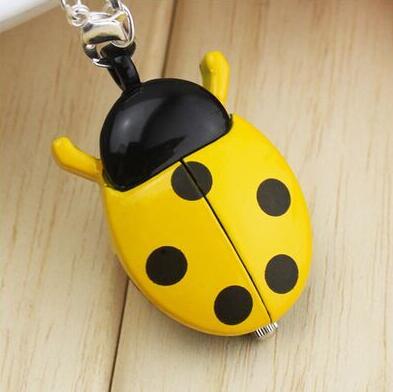 Popular Mixed Bulk 1pcs Color Ladybug Necklace Pendant Watches: YELLOW