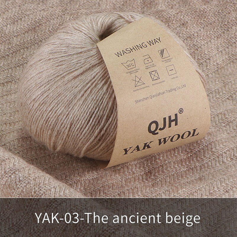 Undyed Natural Organic Mongolian Yak Wool Yarn For Hand knitting Crochet DIY Soft For Garments Baby Clothes: Lavender