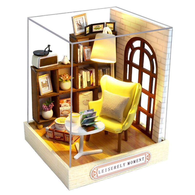 CUTEBEE Doll House Miniature DIY Dollhouse with Wooden House Furniture Toys for Children Birthday Z07: QT37