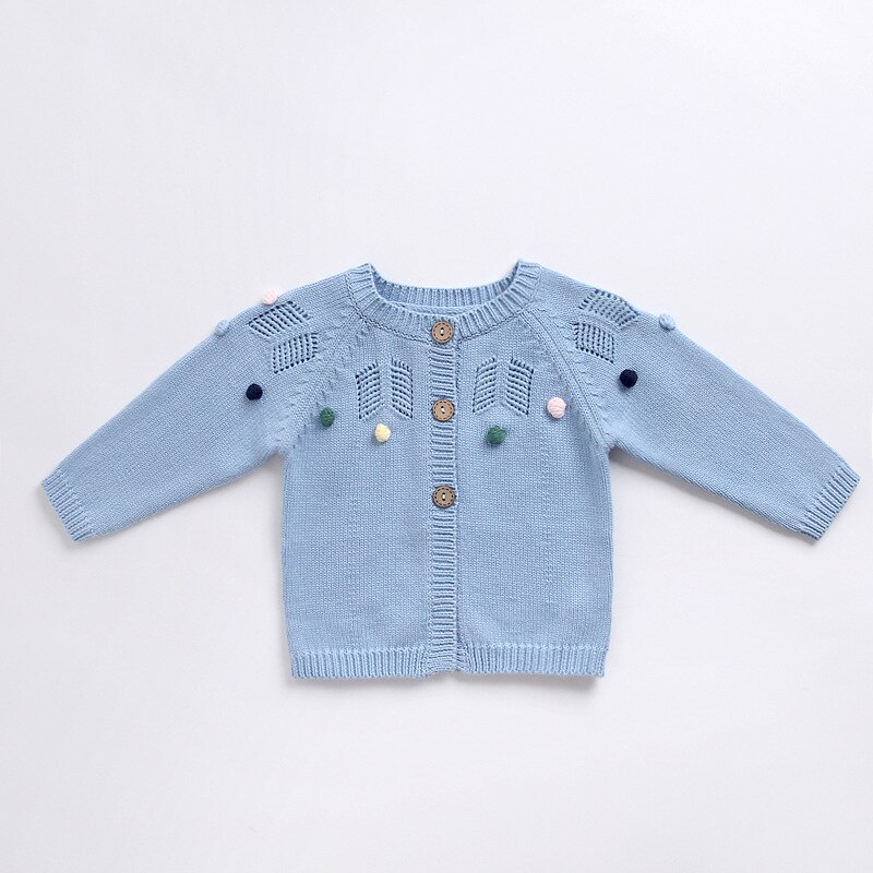 Koodykids lente herfst baby jongen meisje gebreide trui breien jas lente trui baby jongen breien bovenkleding: Blauw / 6m