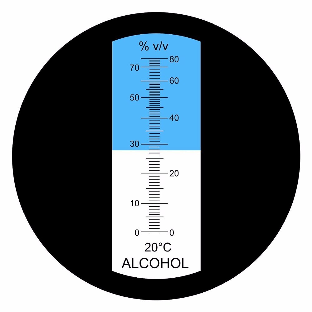 Refraktometer alkohol alkoholometer meter 0 ~ 80% v/v atc håndholdt værktøj hydrometer koncentration spiritus tester refraktometer