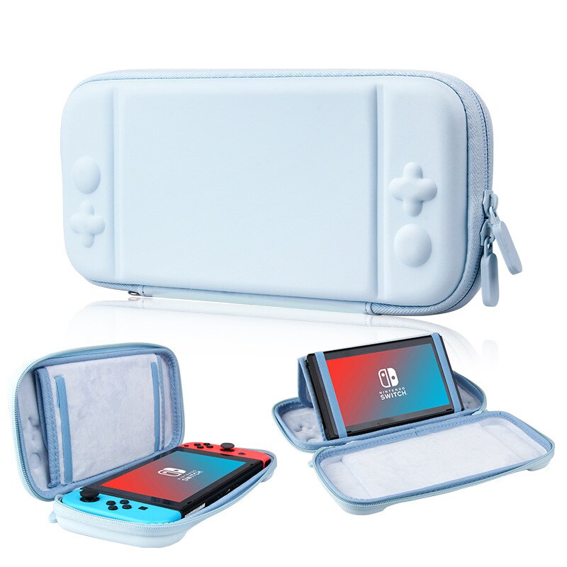 Designer per Nintendo Interruttore di Caso Della Copertura del Sacchetto del Supporto di Animal Crossing Nintendoswitch Sveglio Del Sacchetto Portatile con Staffa: Blue with Bracket