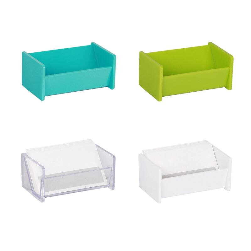 Desktop Business Name Card Box Storage Display Stand Holder Rack Table Organizer