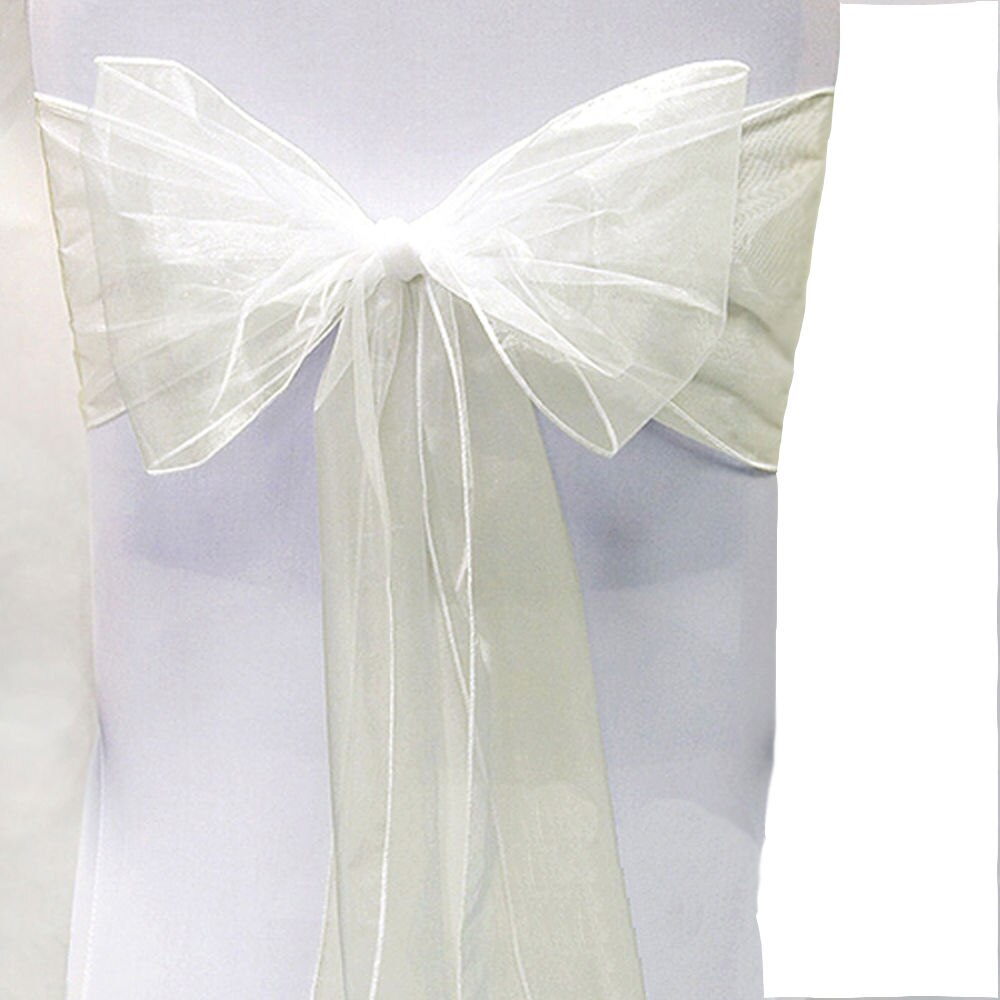 Effen Stoel Terug Garen Stoel Sjerpen Bruiloft Organza Sjerpen Terug Garen Voor Stoelen Bruiloft Stoel Decoratie Hotel Decor: 7