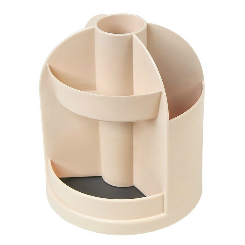 Plastic Bureau Organizer Desktop Pen Potlood Holder Make Storage Tray Make-Up Borstel Container Studenten School Stationair: Apricot