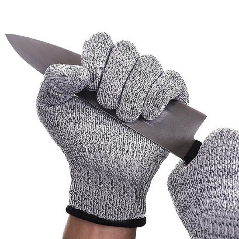 Cut Resistent Gloves Level 5 Protection Anti-cut Golve Gray HPPE Wearable Durable Kitchen Glove Winter Warm Safety Work Gloves