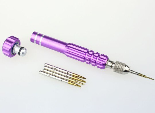5in1 précision Torx tournevis téléphone portable Kit d'outils de réparation pour téléphone portable téléphone portable électronique PC montre Kit d'outils de réparation: Purple