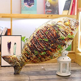 Siipikarja kala paistettu ruoka pehmo täytetty nukke puutarha grilli sisustus rekvisiitta aikuisten lelut sweetbell punapippuri kalmari makkara välipala tyynyt: Kurkku 80cm