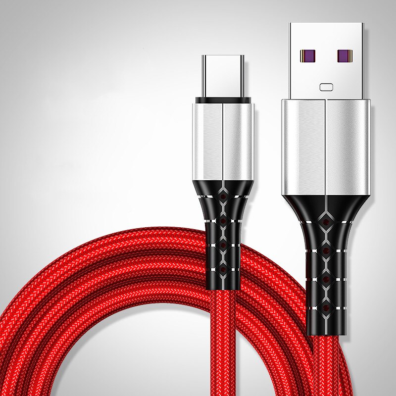 3a usb tipo c cabo de carregamento rápido para huawei p30 pro p20 lite honra v30 10 9 pro cabo de dados carregador de telefone para samsung usb c cabo: Red / 1.5m