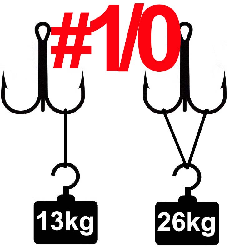 10 pcs Weedless Treble Hook Fishing Hook High Carbon Steel Bass hook Saltwater hook