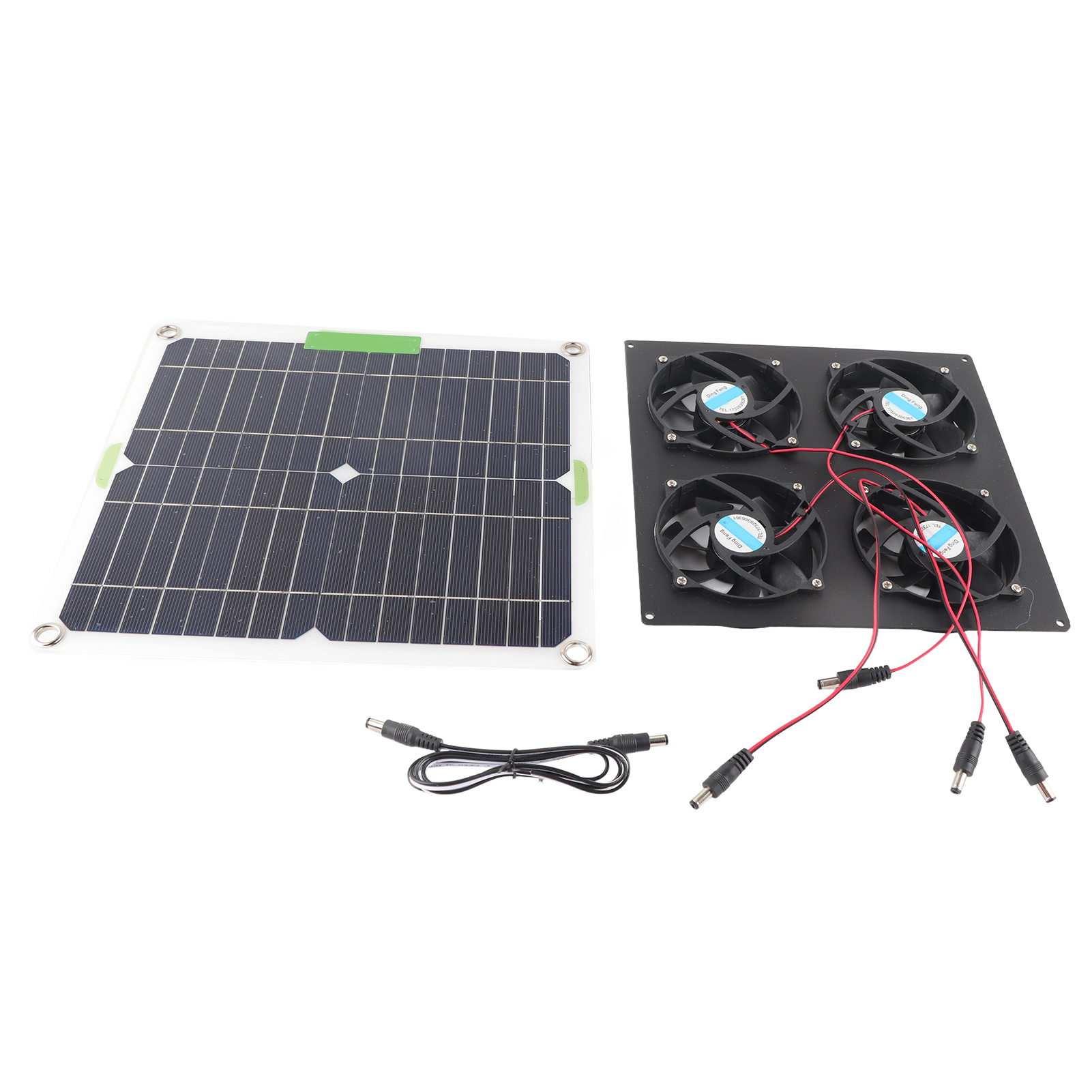 Ventilator op zonne-energie voor luchtcirculatie, waterdicht, eenvoudig te installeren, zonnepaneelventilatorset voor kleine kippenhokken.: Default Title