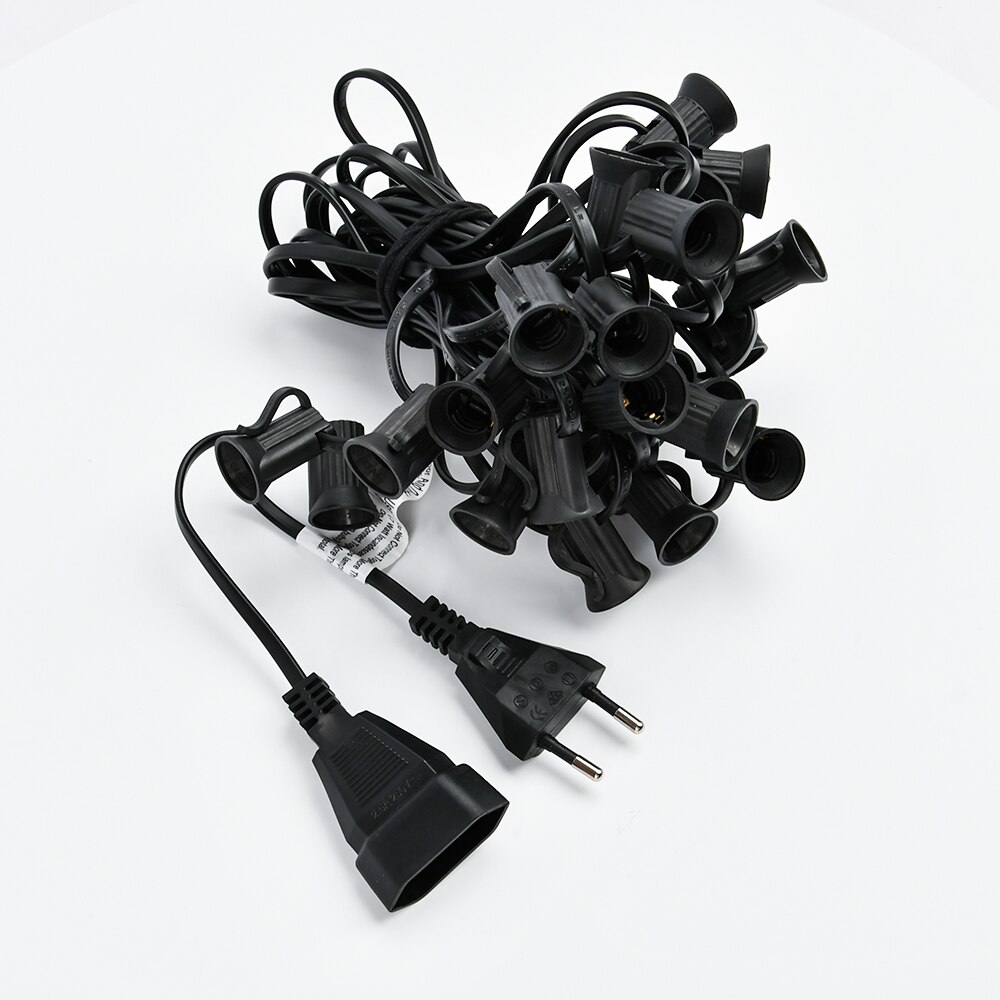 Cuerda para bombillas G40 E12, 25 pies, 25 enchufes, cuerda para bombillas G40