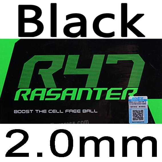 Andro Rasanter R47 Tafeltennis Rubber Pips-In Originele R47 Ping Pong Spons: black  2.0