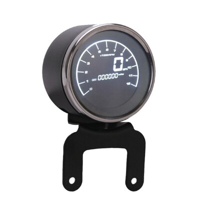 Medidores multifuncionales, instrumentos para motocicleta, odómetro Digital, tacómetro, medidor de velocidad y nivel de combustible, indicador Led redondo de 12000rpm: only speedometer