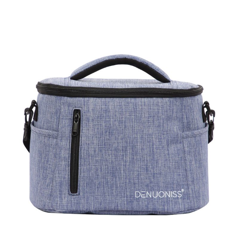 Draagbare Thermische Geïsoleerde Lunchbox Voedsel Opslag Lunch Schoudertas Picknick Pouch: Paars