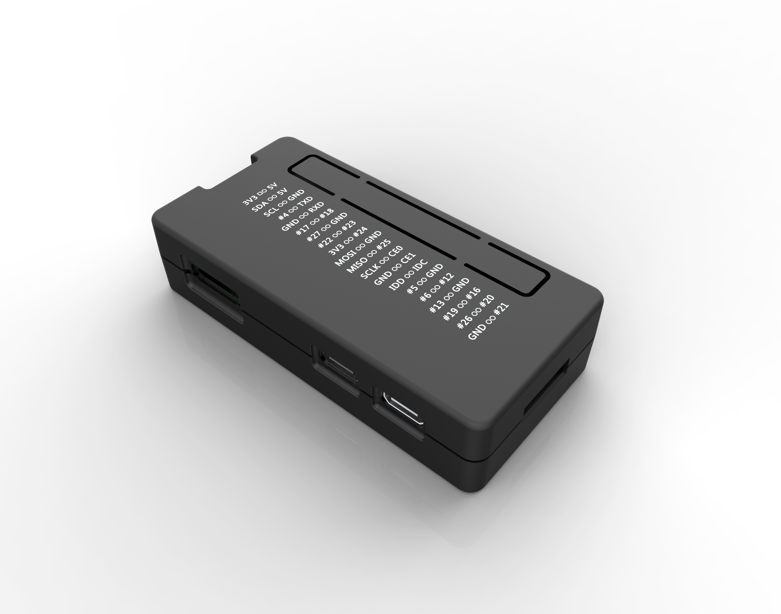 Raspberry Pi Zero W Case with heatsinks four colors ABS Shell