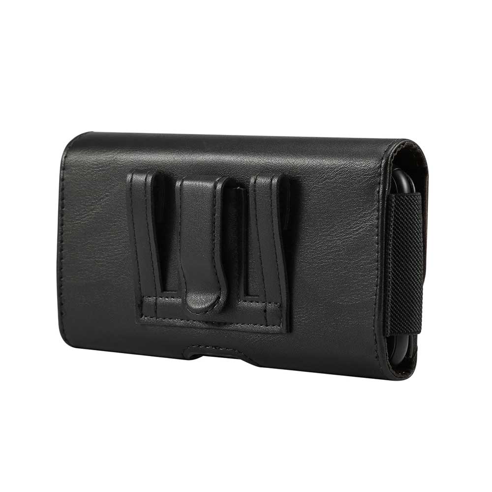 Universal Cell Phone Holster Case for iPhone Samsung Premium Leather Pouch Case with Belt Clip and Loop Built-in ID Card Holder