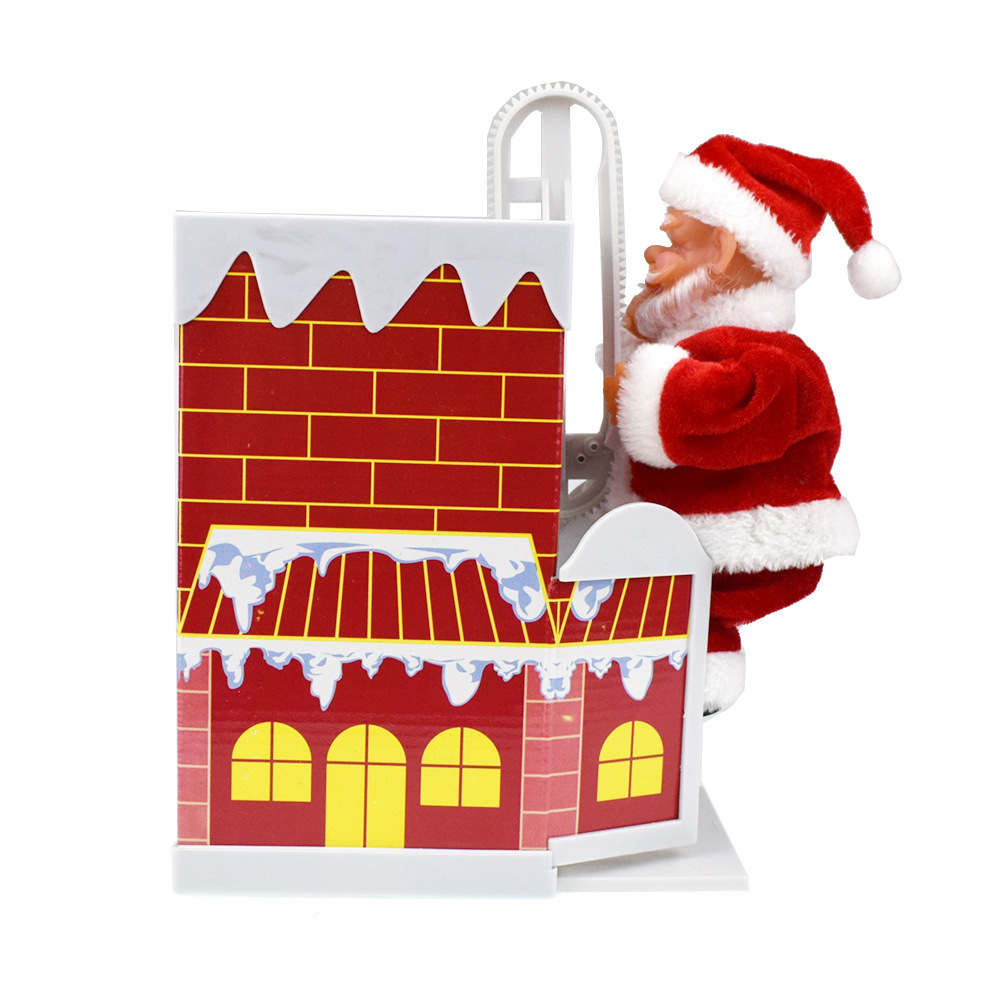Klimmen Schoorsteen Kerstman Elektrische Speelgoed Muziek Kerstcadeau Grappige Speelgoed Voor Kinderen Jaar Party Doll: A