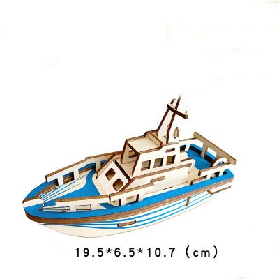 Christmas goods 3D wooden puzzle toy building house DIY manual assembly kit children's educational toys: M