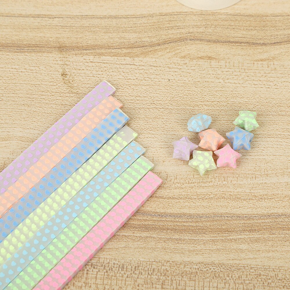 30pcs/Pack Luminous Handcraft Origami Lucky Star Paper DIY Folding Stars Paper Lovely Origami Paper Chirstmas