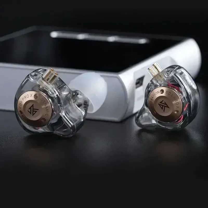 Auriculares KZ EDX PRO X con cable, auriculares con unidad dinámica, auriculares deportivos con cancelación de ruido de graves HIFI con micrófono KZ ZSN, auriculares EDC de música