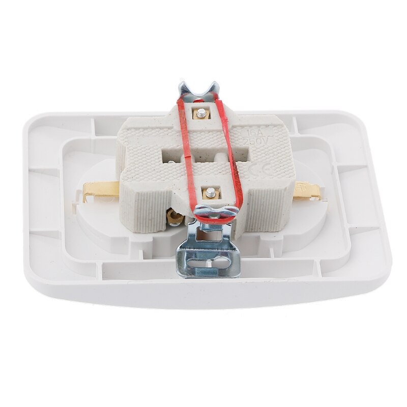 220V 16A EU Plug Double Ground Socket Household Industrial Power Outlet Wall Socket 118x80mm