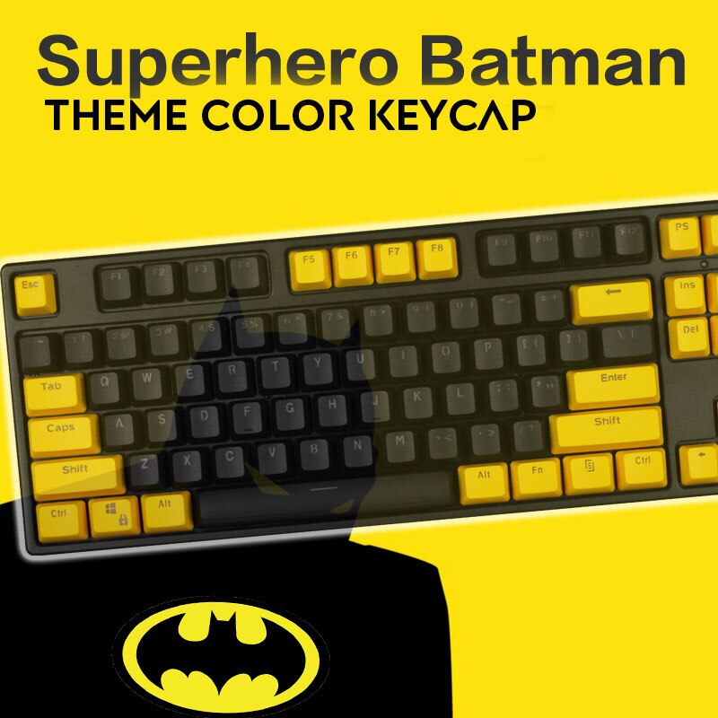 104-tasten Pbt Tastenkappen Doppel Schuss Transluzenten Tastenkappen OEM Profil Für Cherry MX Schalter Mechanische Tastatur: Superhero Batman