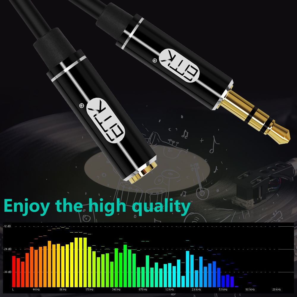 EMK Jacek przedłużacz 3.5mm Aux kabel słuchawkowy robić iPhone 6 6s Xiaomi redmi 5 plus Huawei P20 lite kabel audio