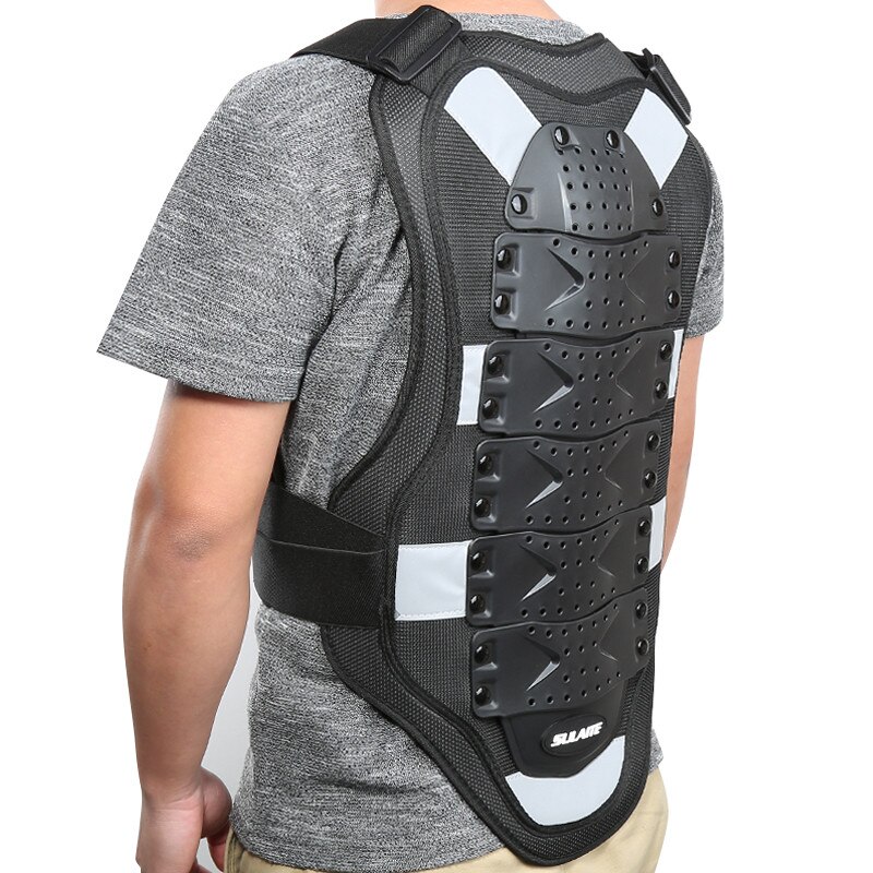 Protector de espalda para motocross, mallas protectoras negras de para la espalda, patinaje, nieve, armadura para motocicleta, XL, L, accesorios para coche